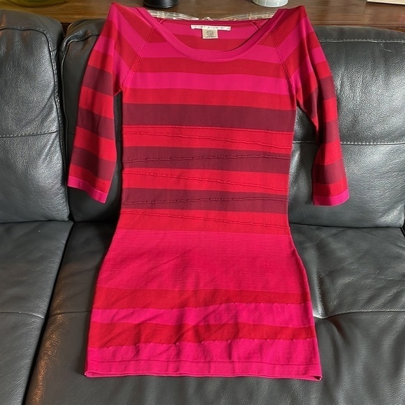 Max Studio Sweater Dress Size M Multicolor Stripes Business Feminine Effortless - Picture 10 of 14